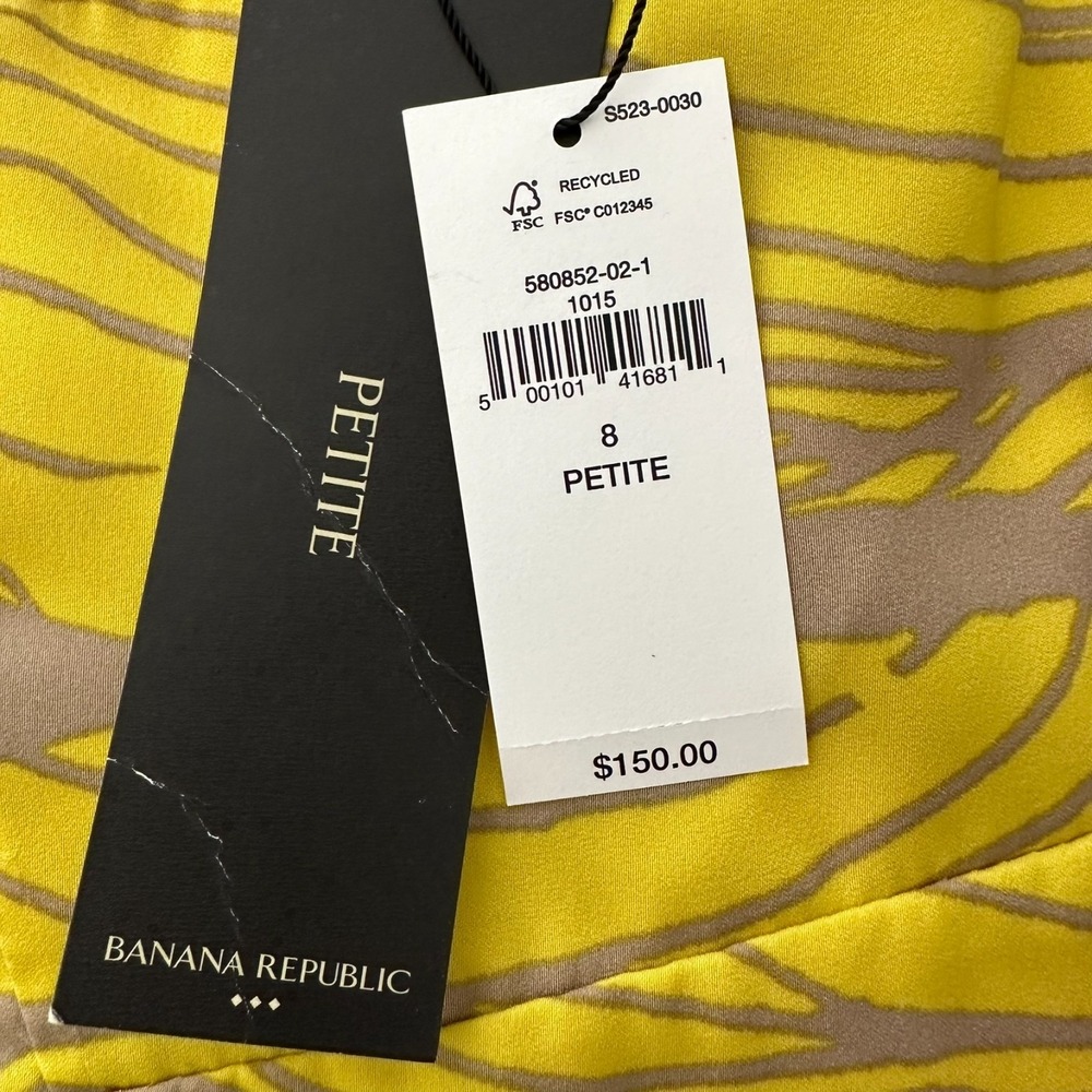 Banana Republic Size-8/Petite Maxi Dress Tie Back Halter Botanica Printed $150 - Picture 9 of 16